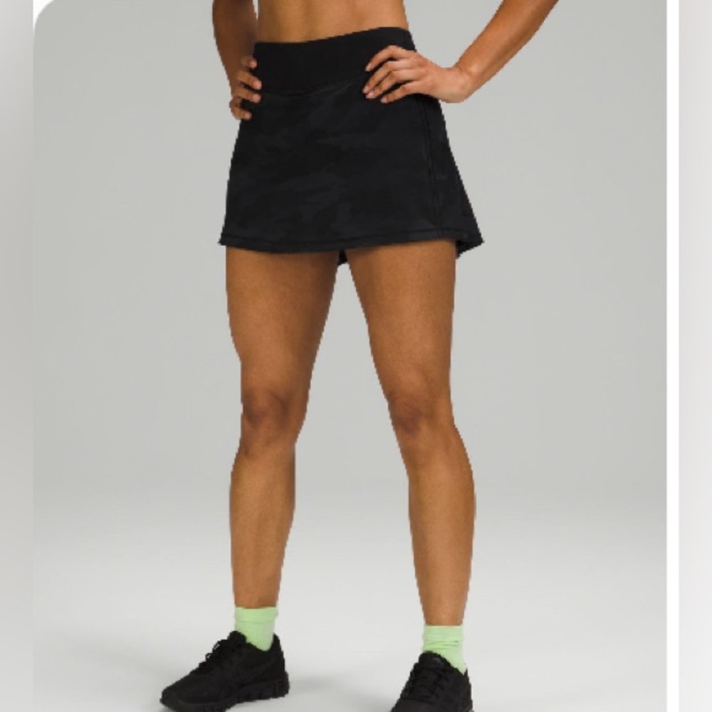 Lululemon pace rival mid rise skirt long size 0